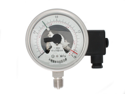 YXC磁助式不銹鋼電接點壓力表