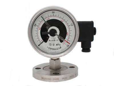 YXC-MF 法蘭安裝型 不銹鋼電接點隔膜壓力表